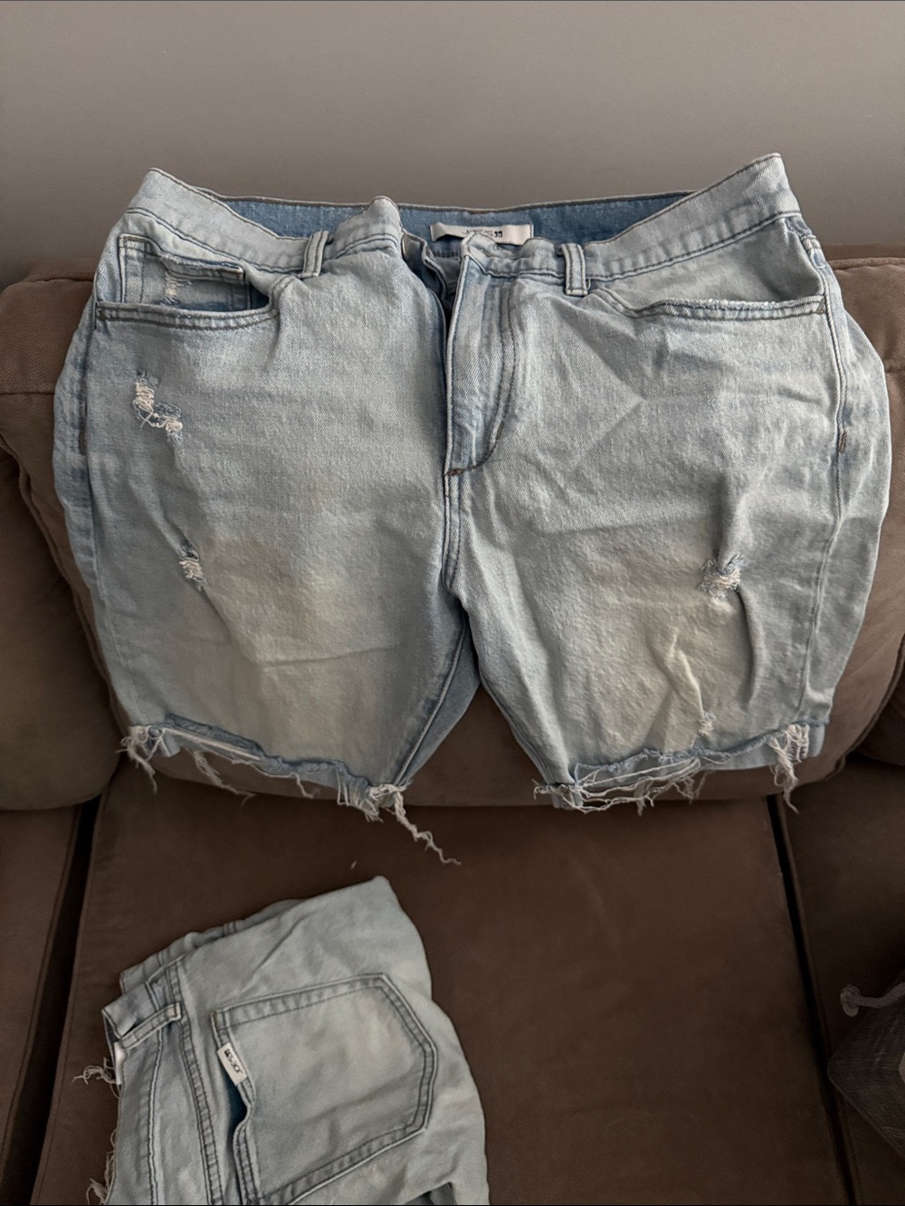 Joe's Jeans Light Blue Distressed Men's Denim Shorts